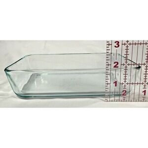 Pyrex 7210 Storage Dish 3 Cup Clear Glass Rectangular‎ 7x5x1.5 Made in USA